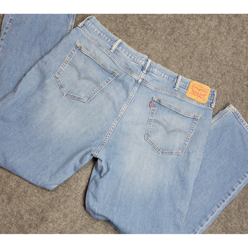 Levis 541 Jeans Mens 42x34 Blue Red Tab Athletic Fit Tapered Stretch Muscle Fit